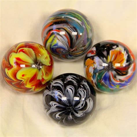 FOUND in ITHACA » Large Art Glass Marbles, Signed by Rick Davis and Mike Davis