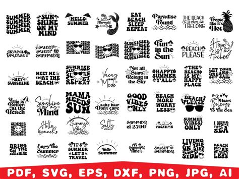 Summer Svg, Summer Quotes Svg, Summer Svg Bundle, Retro Summer Svg, Summertime Svg, Funny Beach ...