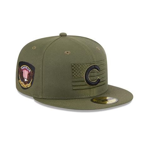 the chicago cubs green salute 59fifty fitted hat