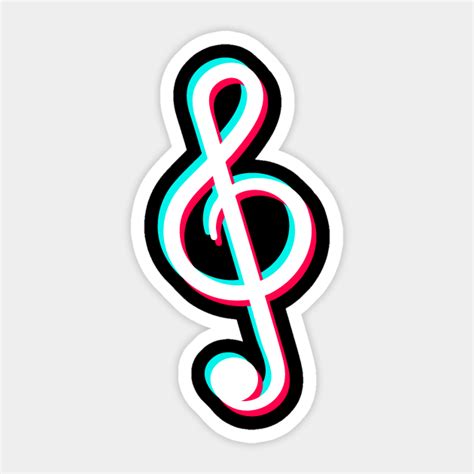 TikTok Music Sign White - Tiktok Viral - Sticker | TeePublic