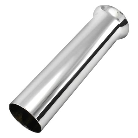 Patriot Exhaust® H1593 - Steel Straight Flare Round Polished Exhaust Tip (2.25" ID, 2.75" OD, 9 ...