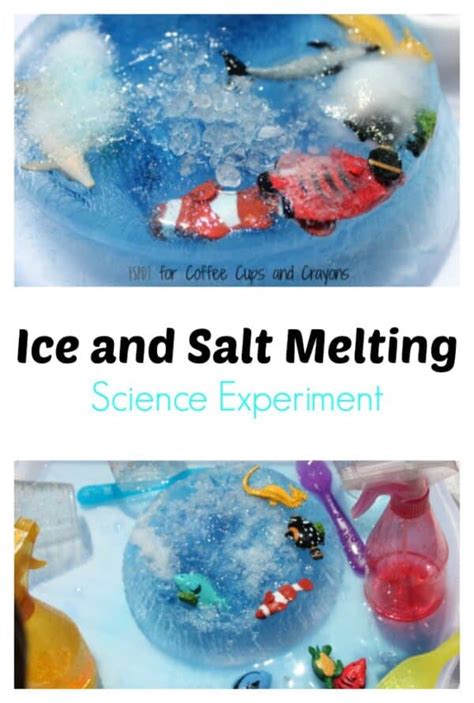 Ice and Salt Science Experiment - Coffee Cups and Crayons