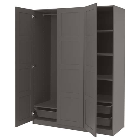 PAX/BERGSBO wardrobe combination dark grey 150x60x201 cm | IKEA Eesti