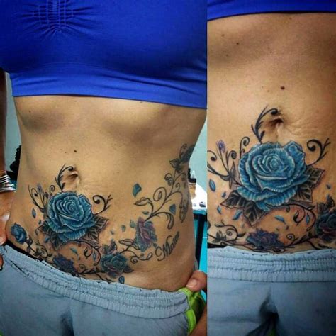 Tummy Tuck Belly Button Tattoos To Cover Scar - Viraltattoo