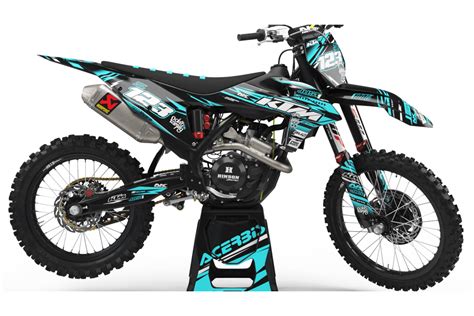 Custom dirt bike Graphics kit KTM JUST1 TEAL | custom-graphics-mx