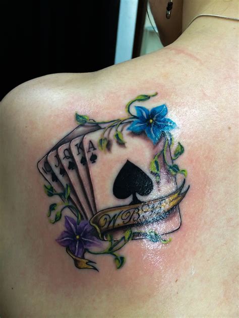 Deck of cards tattoo Blacky's tattoo studio