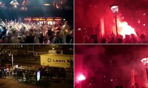 Ajax fans go ballistic in Amsterdam celebrates Champions League win | Daily Mail Online