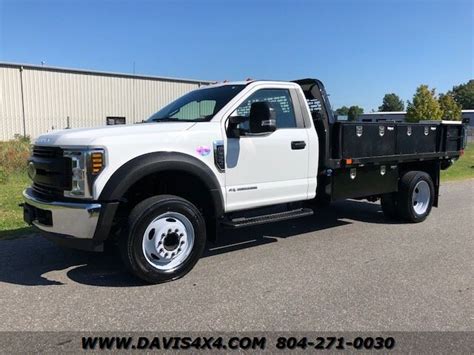 2019 FORD F550 Regular Cab Diesel Flatbed Utility Truck