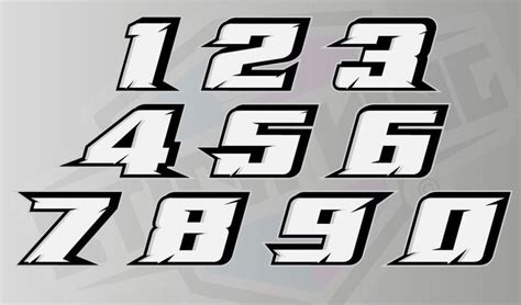 3 X Custom Racing Numbers Vinyl Stickers Decals Race - Etsy | Vinyl ...