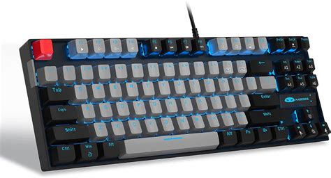 75% Mechanical Gaming Keyboard with Blue Switch, MageGee LED Blue ...