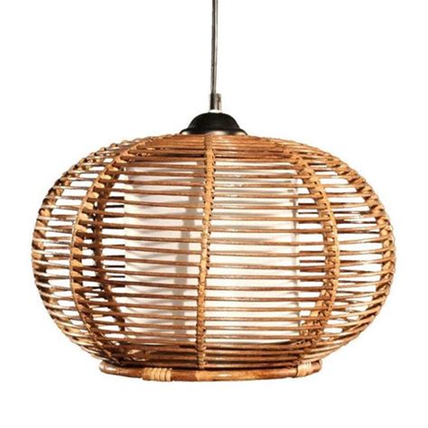 Pakpao: Large Bamboo Wicker Rattan Basket Pendant Light Fixture ...