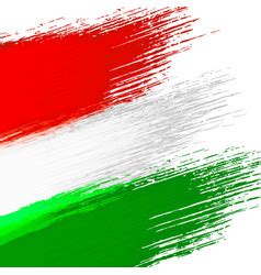 Hungarian flag colors painting Royalty Free Vector Image