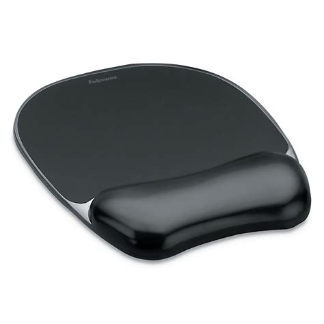 Fellowes Gel Crystals Wrist Support, Mouse Pad/Wrist Rest, Black ...