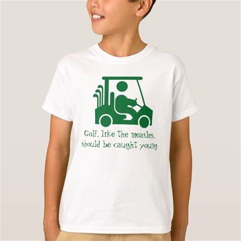 Funny Golf Golfer Green Kids T-shirt | Zazzle.com