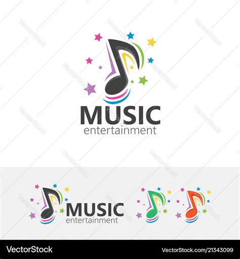 Music entertainment logo Royalty Free Vector Image