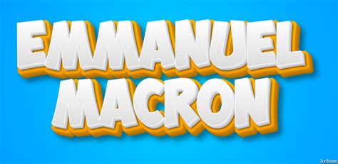 Emmanuel Macron Text Effect and Logo Design Celebrity