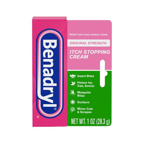 Benadryl Original Strength Itch Relief Cream, Topical Analgesic, 1 oz - Walmart.com