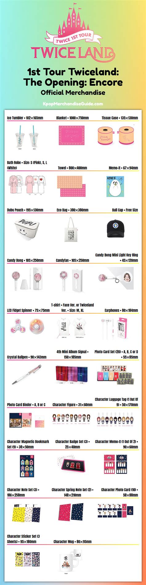 Twice 1st Tour Twiceland: The Opening Encore Merchandise