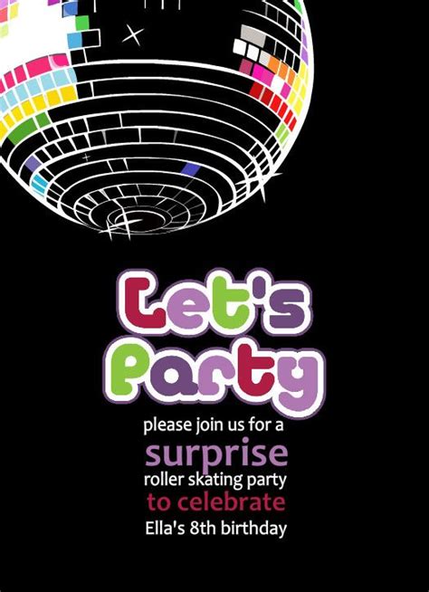 Free Disco Party Invitation Templates