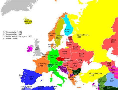 Atlas of The Changing Borders of Europe - Vivid Maps