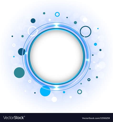 Simple with circles and major blue circle Vector Image