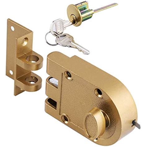 Jimmy Proof Deadbolt, Single Cylinder Rim Door Locks Keyed Entry Door ...