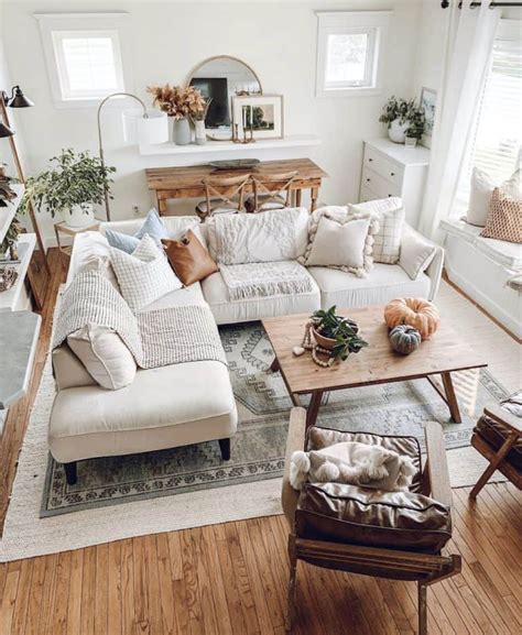 Fall Boho Modern Farmhouse Living Room Decor - The Beauty Revival