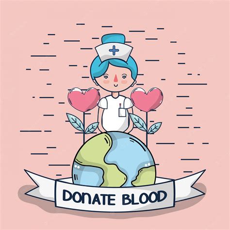 Premium Vector | Blood donation cartoon