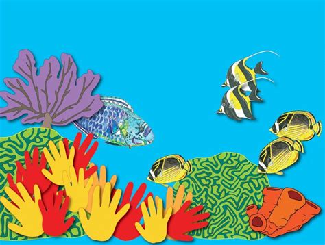 Build your own coral reef mural, great for a combo of art and science in the classroom | Coral ...