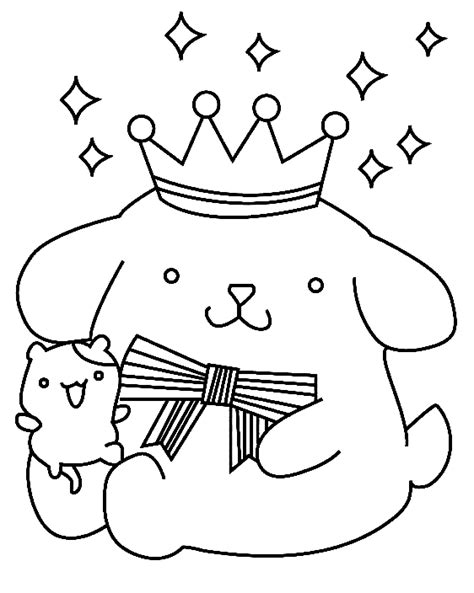 Pompompurin with Friends Coloring Page - Free Printable Coloring Pages