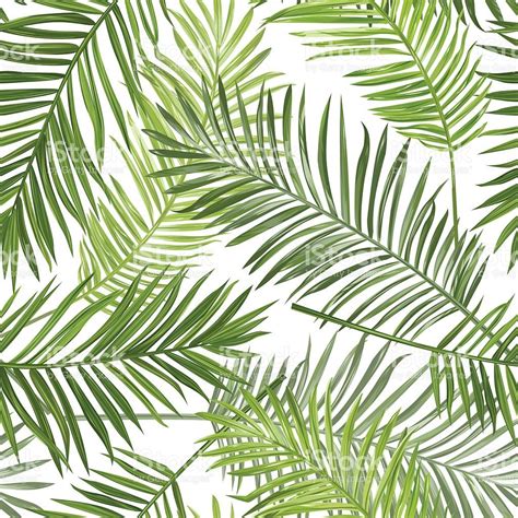 Seamless Tropical Palm Leaves Background - for design, scrapbook - in... | Leaves background ...