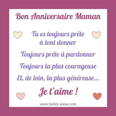 Anniversaire maman : idées texte et sms Bonne fête à sa mère