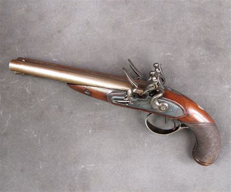 English Double Barreled Flintlock Pistol by Durs Egg of London ...