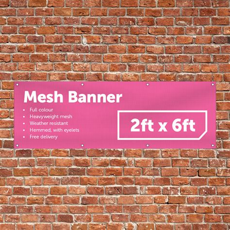 2ft x 6ft Mesh Banner - UK Banner Printing