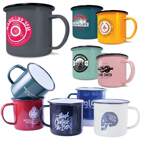 48 x Promotional Printed Enamel Mugs 10oz– PG Promotional Items