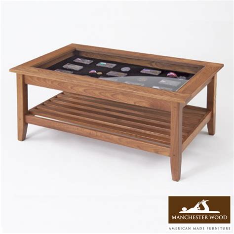 Wooden coffee table glass top | Hawk Haven