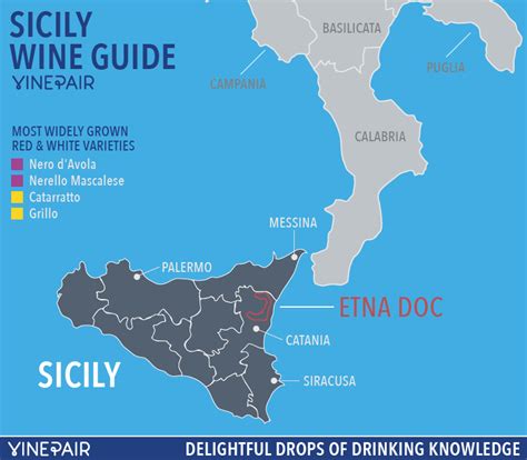 Wine Regions Of Sicily Map