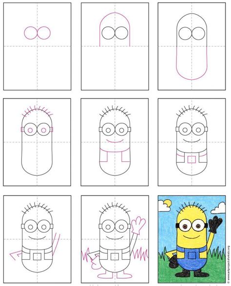 How To Draw A Minion Step By Step Minion Drawing Easy For Beginners - Riset