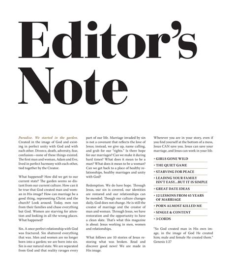 Editor's Note by Dave Keller for NewSpring Creative on Dribbble