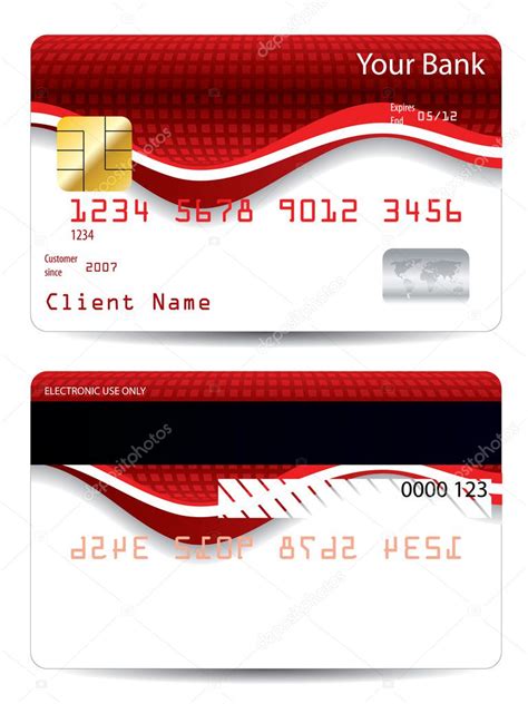 Abstract red design credit card — Stock Vector © vipervxw #3530677