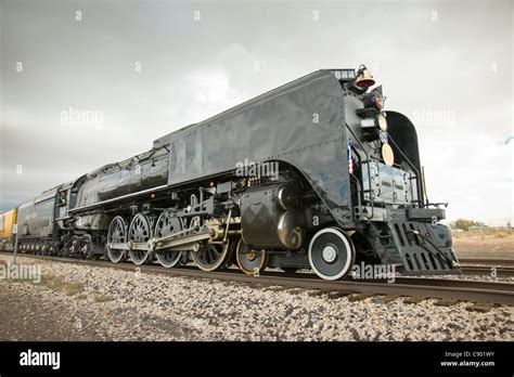 Union Pacific 844 steam engine (4-8-4 configuration), 80 inch (2,032 mm) driver wheels, 486,340 ...