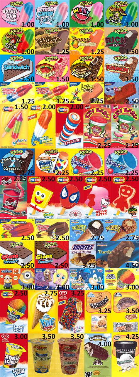 Atlanta Ice Cream Truck Menu | Premier Atlanta ice cream caterer