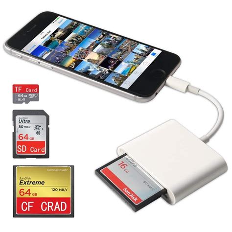 Awesome Card Reader For iPhone/iPad/iPad pro, SD/ CF / TF Card Adapter ...