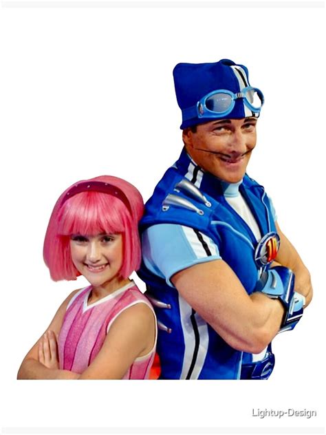 LazyTown: Stephanie & Sportacus Duo Design Premium Matte Vertical Poster