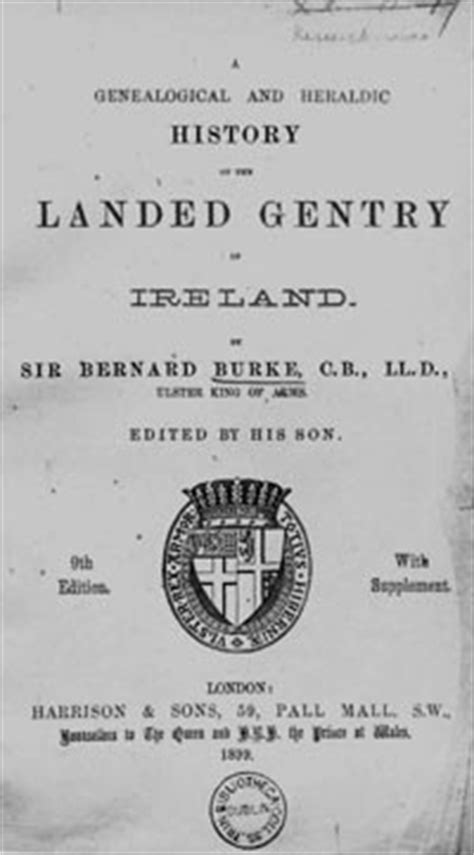 Burke's Landed Gentry of Ireland, 1899 - Irish Family History Centre