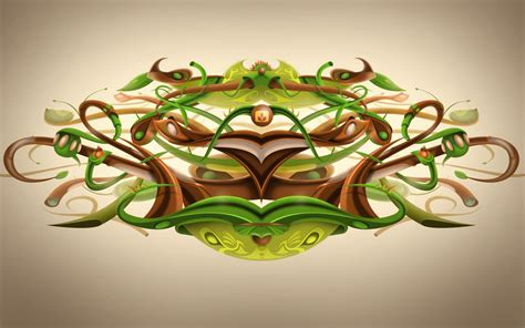 vignette, close-up, greens, pattern, design, Abstract 3D, heart shape, abstract, studio shot ...