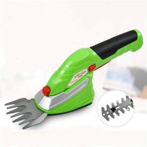 Cordless Pruning Shears Lawn Electrical Handheld Hedge Trimmer Weed Grass Clippers with Metal ...