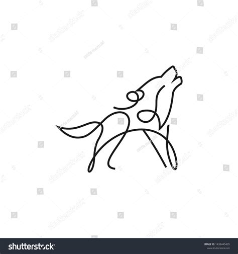 Logo Vector Wolf Line Art Stock Vector (Royalty Free) 1438445495 | Shutterstock