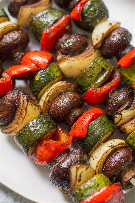 Vegetable Kebabs | Recipe | Vegetable kabob recipes, Healthy grilling, Vegetable kebabs