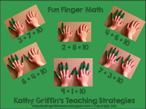 Kathy Griffin's Teaching Strategies: Spooky Finger Math Fun Combinations of 10